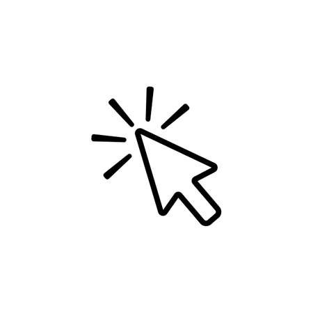 Click contour arrow, icon to click.のイラスト素材