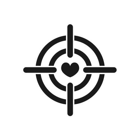 Target love iconのイラスト素材