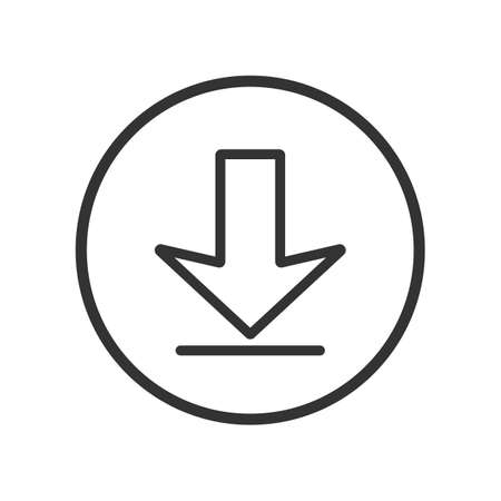 Download outline icon, vectorのイラスト素材