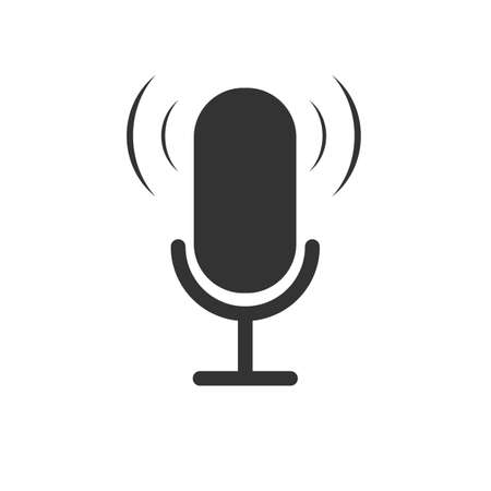 Microphone icon simple vectorのイラスト素材
