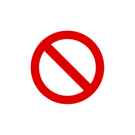Prohibition Symbol Icon, vectorのイラスト素材