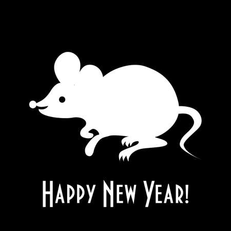 Year of the rat. new year 2020のイラスト素材