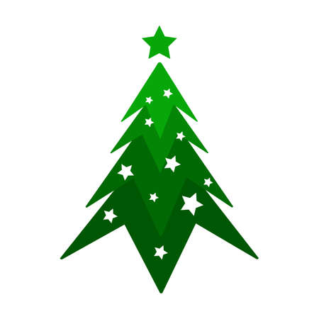 Christmas tree vectorのイラスト素材