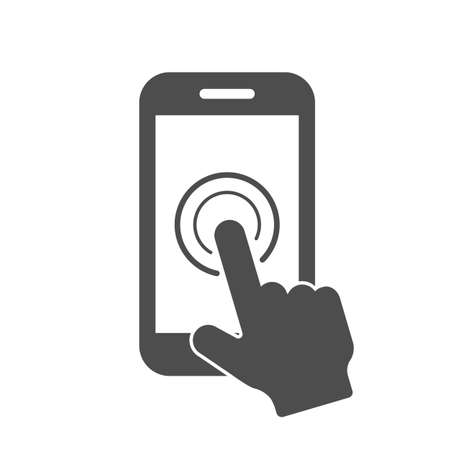 Pointing On The touch Screenのイラスト素材