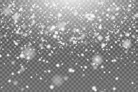 Christmas background with transparent basis and lots of snowflakes around the frame light rectangularのイラスト素材