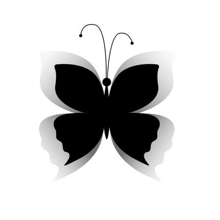 Butterfly icon button, vector sign, symbol,  illustration, editable stroke, flat design style isolated on white linear pictogramのイラスト素材