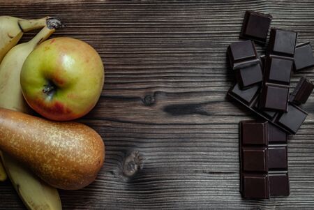 chocolate and fruitsの写真素材