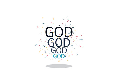 GOD name text design using graphic lettering. Typographic for sticker, poster, card, postcard. Vector illustration.の写真素材