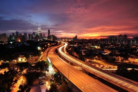 Sunset at Kuala Lumpurの写真素材