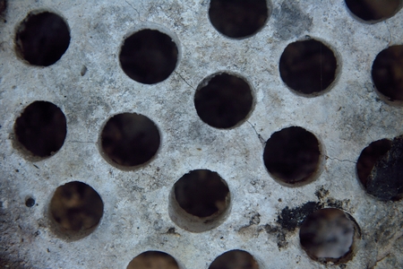 the stove charcoal hole small on texture and backgroundの写真素材