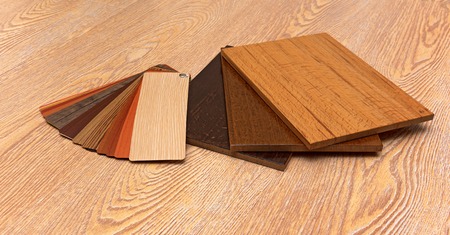 Samples of laminate floor boardsの写真素材
