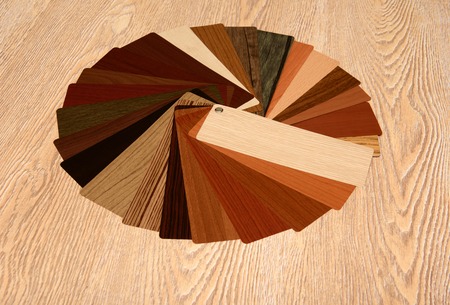 Samples of laminate floor boardsの写真素材