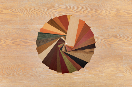 Samples of laminate floor boardsの写真素材