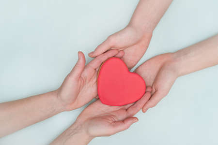 Gingerbread heart is a symbol of love.の写真素材