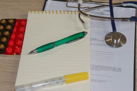 Good health Medical equipment on medicine instruments concept. Medical and Healhcare Conceptの写真素材