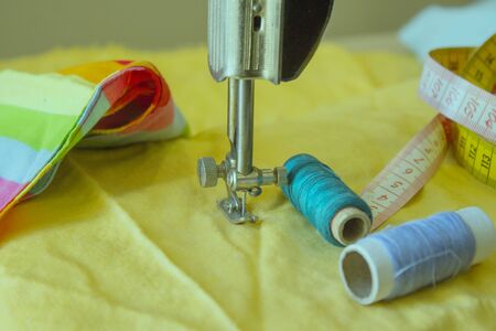 Sewing tools and sewing kit. Sewing kit. Thread, needles and cloth