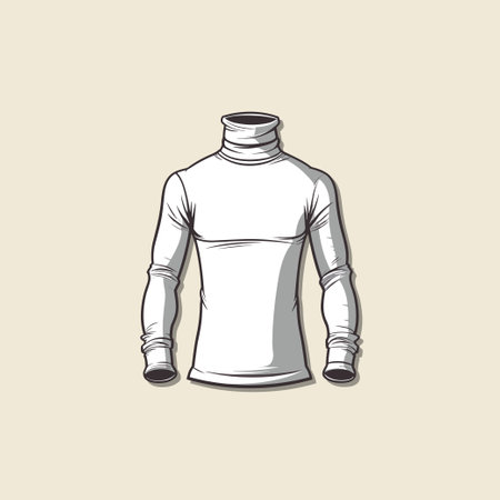 turtleneck shirt vector clip art illustrationのイラスト素材