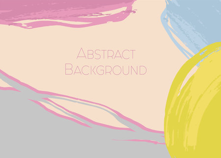 Abstract illustration with colored blots. Modern minimalist style with brushstrokes of paint. Vector colorful background. illustration poster design.のイラスト素材