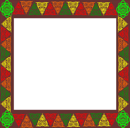 This image is a vector graphic image, can be used for backgrounds, clipart, engraving patterns, photo frames, etc. This image design uses a traditional Indonesian ethnic batik pattern.のイラスト素材