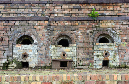 Historic brick kilns of the old Bedford Brick Works, Sydney Park, St Peters, Australiaの写真素材