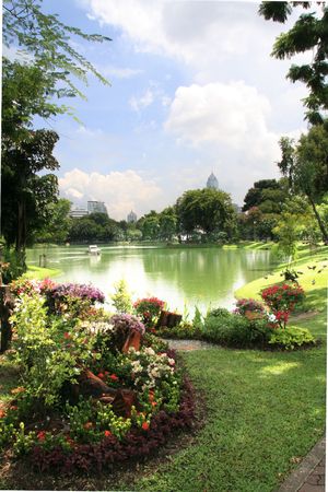 Lumpini Park, Bangkokの写真素材