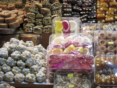 Candied   Dried Fruit, Spice, Bazaar, Istanbul, Turkeyの写真素材