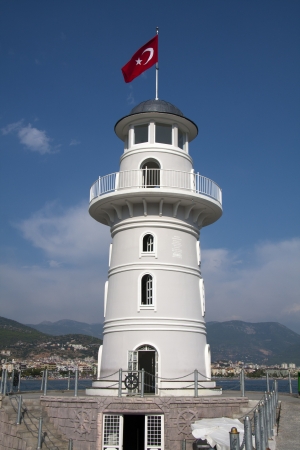Lighthouse, Alanya Harbour, Antalya Province, Turkeyの写真素材