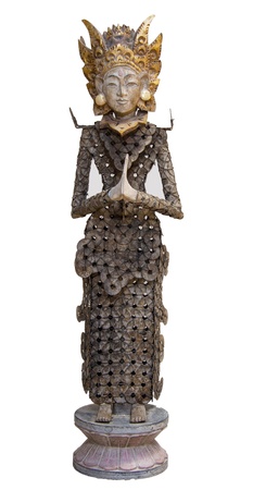Single Indonesian puppet Indonesian puppet made from metal coinsの写真素材