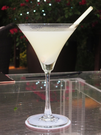 Ginger and lemongrass martini cocktailの写真素材