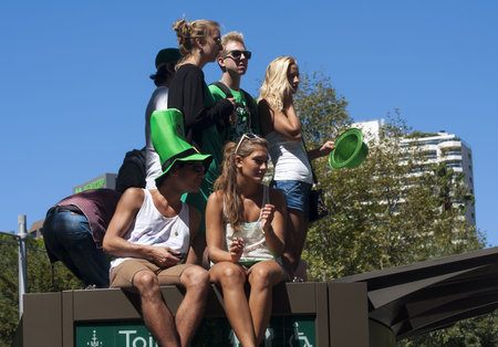 SYDNEY, AUSTRALIA - Mar 17TH  Watching the  St Patrickのeditorial素材