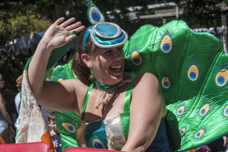 SYDNEY, AUSTRALIA - Mar 17TH Woman participant in the  St Patrickのeditorial素材