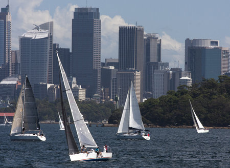 Sailing in Sydney Harbour, Australiaのeditorial素材