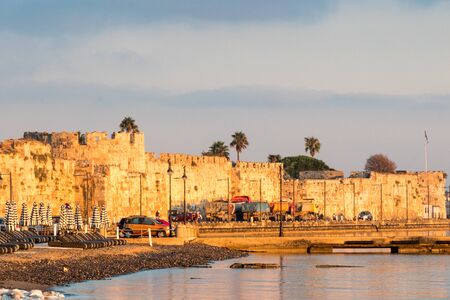 Castle bathed in early morning light, Kos, Greeceの写真素材
