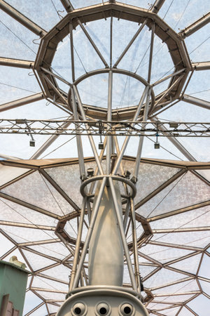 Umbrella structure covering Clarke Quay, SIngaporeのeditorial素材