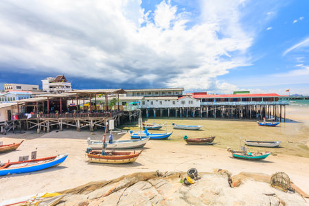 Storm approaching Hua Hin beach from the westのeditorial素材