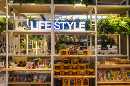 Phuket, Thailand - September 15th 2018: Lifestyle products in a  lifestyle store in the Central...