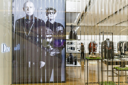 Christian Dior shop, Emporium shopping mall, Bangkok, Thailandのeditorial素材