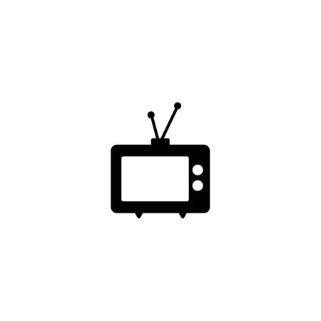 television icon vector design symbol of tv icon vector illustration design templateのイラスト素材