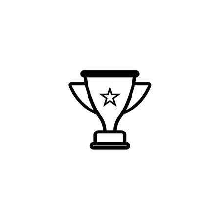 Trophy icon vector illustration logo designのイラスト素材