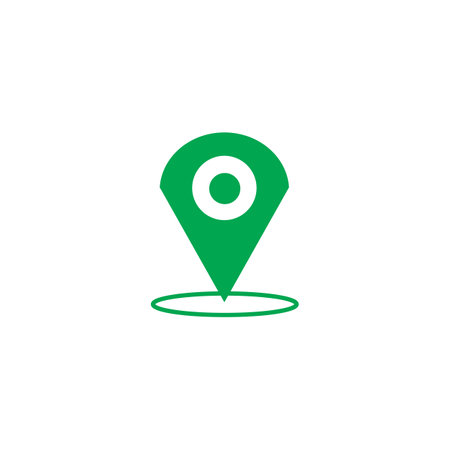 Location icon. Map pointer symbol. Flat design styleのイラスト素材