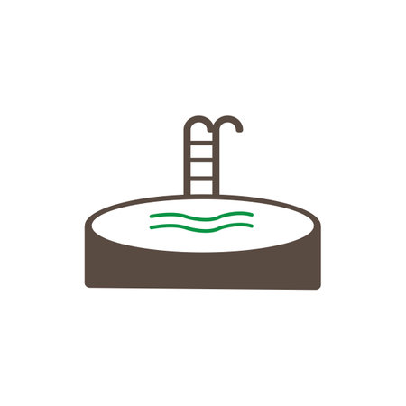 swimming pool icon vector illustration symbol designのイラスト素材