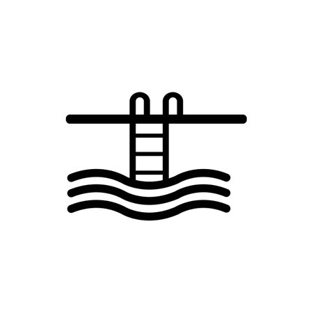 swimming pool icon vector illustration symbol designのイラスト素材