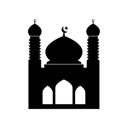 mosque icon vector illustration logo designのイラスト素材
