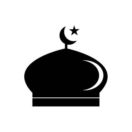 mosque icon vector illustration logo designのイラスト素材