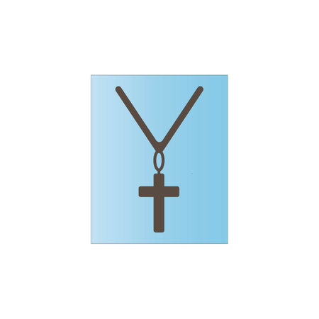 cross necklace icon vector illustration logo designのイラスト素材