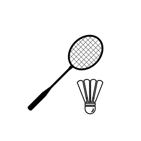 badminton racket icon vector illustration logo designのイラスト素材