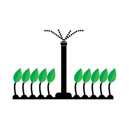 irrigation system or plant watering icon. vector illustration symbol design.のイラスト素材