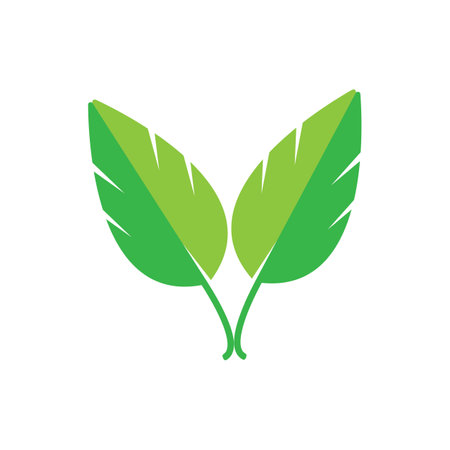 leaf icon vector illustration logo designのイラスト素材