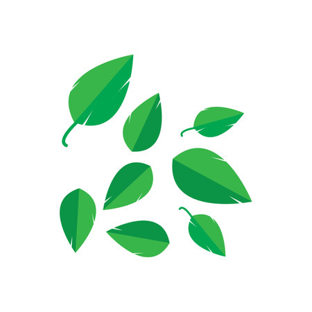 leaf icon vector illustration logo designのイラスト素材