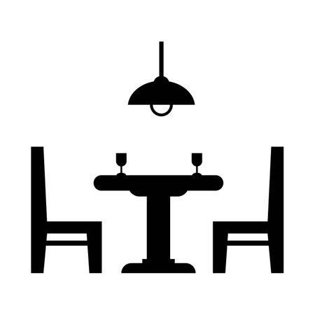 dining table set icon vector illustration symbol designのイラスト素材